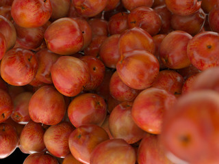 Many Red ripe apples