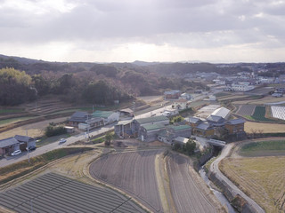 淡路島の農村風景・ドローン撮影