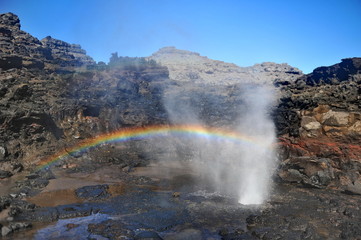 Volcanic lava coast of the Hawaiian island of Maui