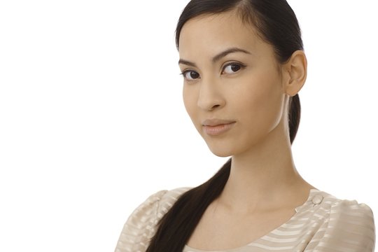 Closeup portrait of young Asian woman