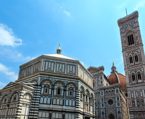 Fototapeta na wymiar Florence Cathedral facade, Tuscany, Italy