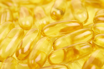 Surface covered with softgel pills