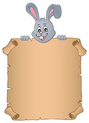 Obraz premium Lurking Easter bunny with parchment 3