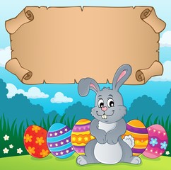 Obraz premium Parchment and Easter bunny theme 4