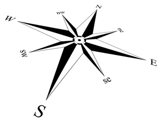 Kompass oder Windrose in perspektive Orientierung auf isolierten weißen hintergrund als Vektor in eps oder ai © languste15
