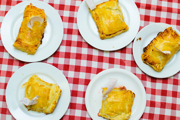 children cook a cheese patty with their own hands