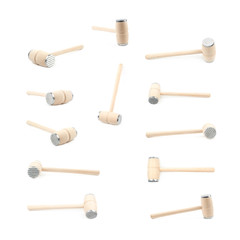Meat tenderizer hammer isolated
