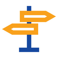 Signpost Flat minimal icon vector