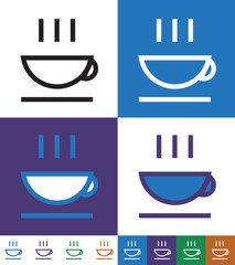 Coffee cup Flat minimal icon vector