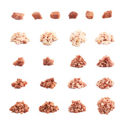 Bacon cube bits isolated