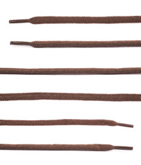 Fragment of a shoelace isolated