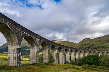 Fototapeta na wymiar Glenfinnan Viaduct in Scottish Highlands