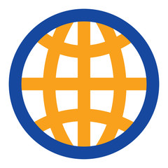 Globe Earth Flat minimal icon vector