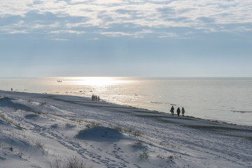 palanga beach in winter