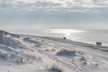 palanga beach in winter