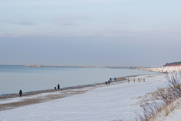 palanga beach in winter