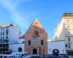 Obraz premium Kapuzinerkirche am Neuen Markt in Wien Österreich