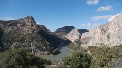 water reservoir dam in El Chorro