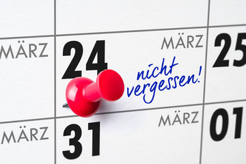 Wandkalender - 24. März