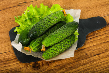 Green cucumbers