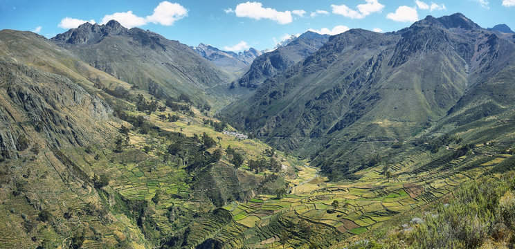Village of Carania and surroundings, Peru