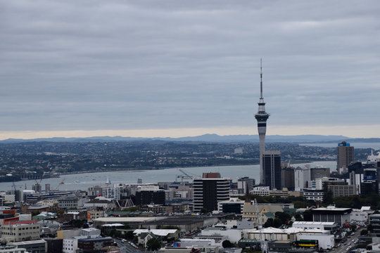 Auckland,New Zealand  -April 29,2016: Auckland View from Mt Victoria Devonport Auckland New Zealand