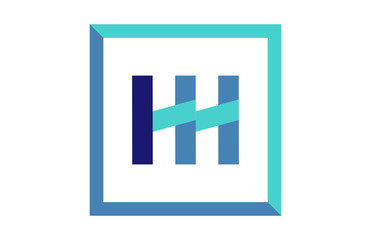 HH Square Ribbon Letter Logo 
