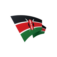 Kenya flag, vector illustration