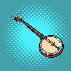 banjo musical instrument - obrazy, fototapety, plakaty