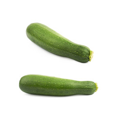 Green zucchini plant isolated