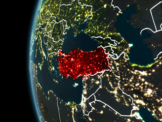 Turkey from space at night