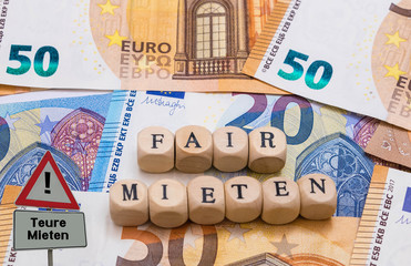 Schild Teure Mieten Fairmieten