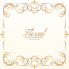 elegant floral background design vector