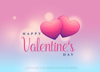 beautiful valentine's day design with two hearts