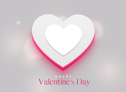 elegant 3d heart design for valentine's day