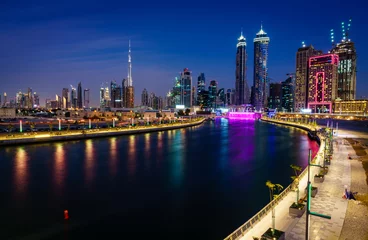 Deurstickers Midden-Oosten Dubai downtown skyline
