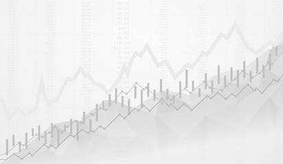 Business diagram growth of the investment market against the backdrop geometric graph.