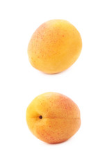 Single yellow plum isolated