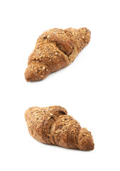 Salty croissant isolated