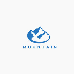 View of blue mountains - vector