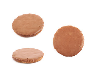 Chocolate oatmeal cookie isolated