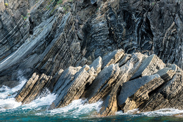 Felsstrukturen an der Ligurischen Küste