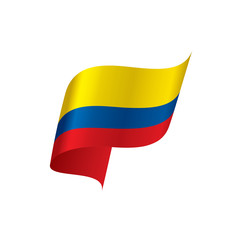 Colombia flag, vector illustration