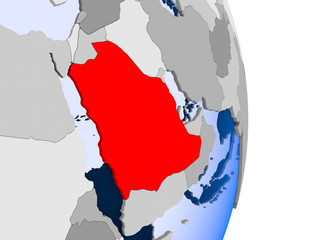 Fototapeta premium Djibouti on globe