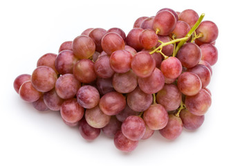 Obraz premium Ripe red grape isolated on white.