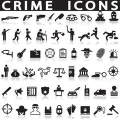 criminal icons set 