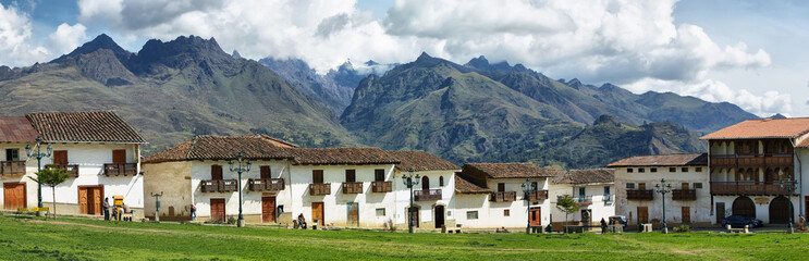 Fototapeta na wymiar Village of Chacas, Peru.