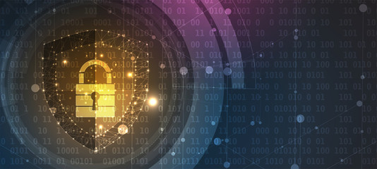 Cybersecurity and information or network protection. Future technology web services for business and internet project