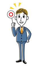 若いビジネスマン｜正解、あたり