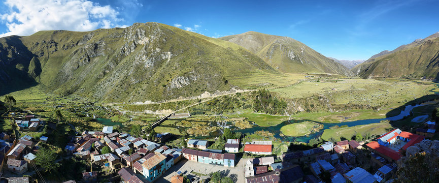 Clear waters of Ca&ntilde;ete river and Vilca village, Peru